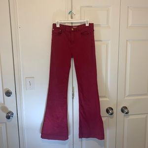 Red Free People flare jeans